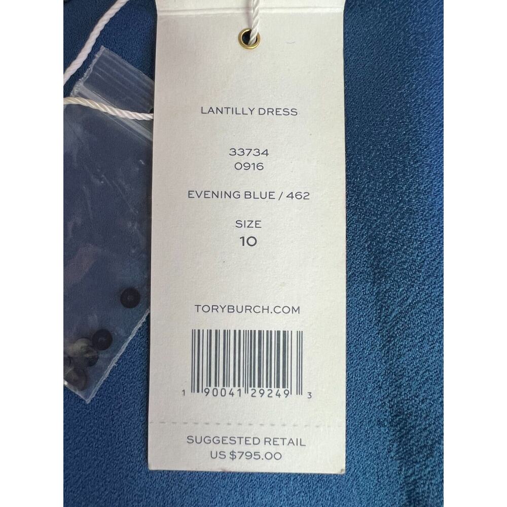 Tory Burch Lantilly Evening Blue Sequin Shift Tunic Dress Sz 10 NWT $795 - Picture 3 of 12